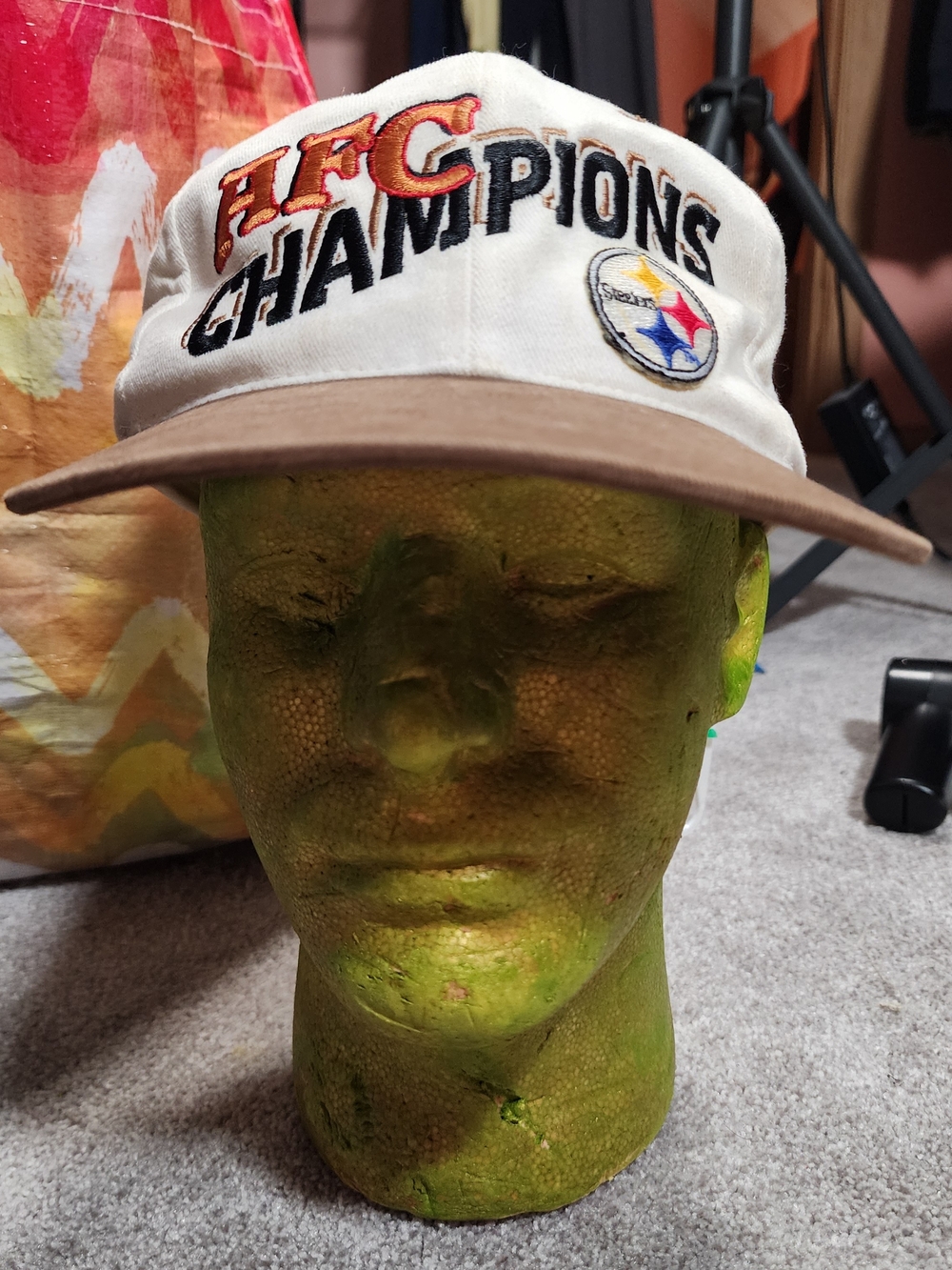 Vintage Pittsburgh Steelers Hat Snapback Cap 1996 Afc Champions Ajd Nfl brown
